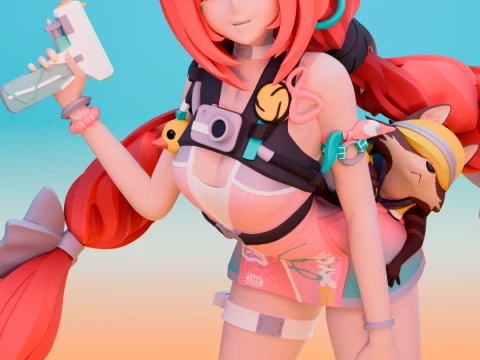 Ukinami Yuzuha Zenless Zona Cero Modelo de impresión 3D