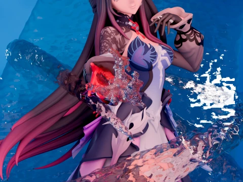 Riel estrella Hysilens Honkai Modelo de impresión 3D
