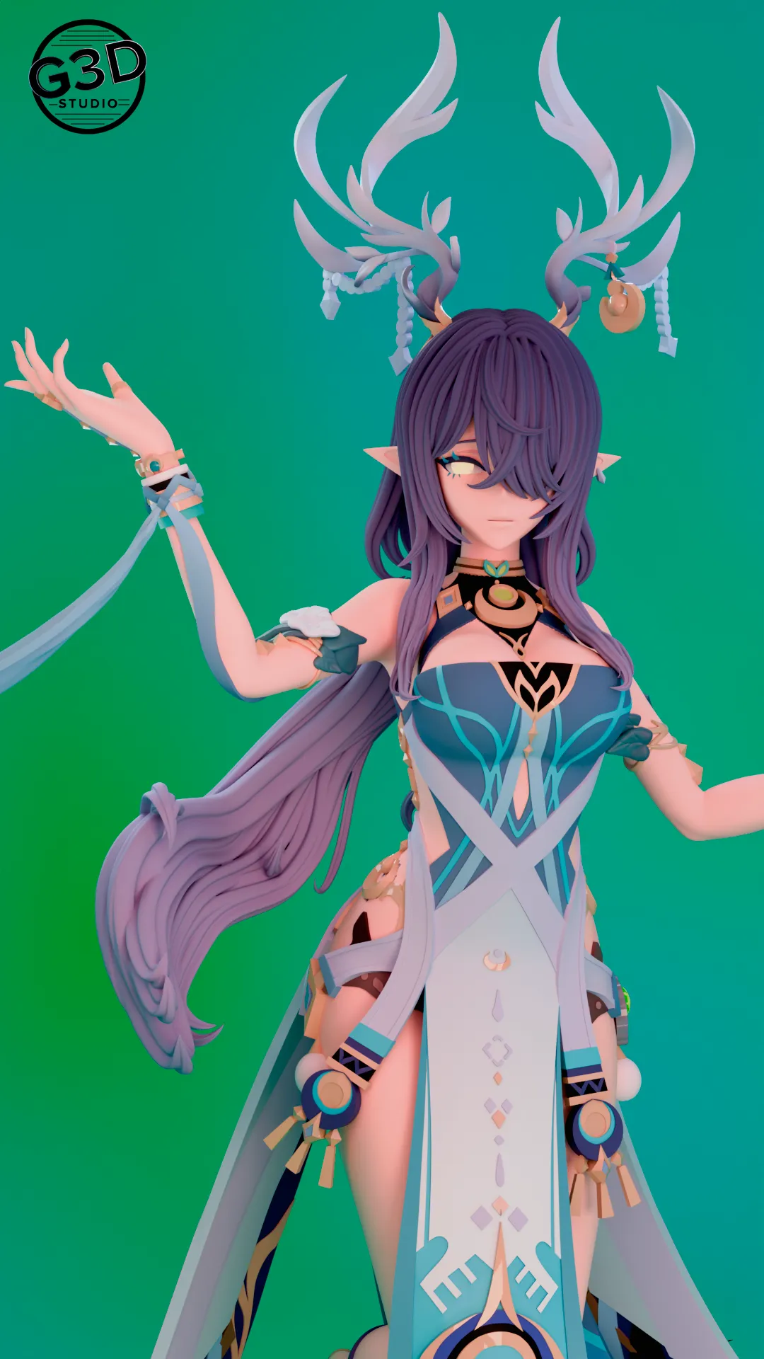 Lauma Genshin Impact 3D Print Model .c4d .max .obj .3ds .fbx .stl .blend 