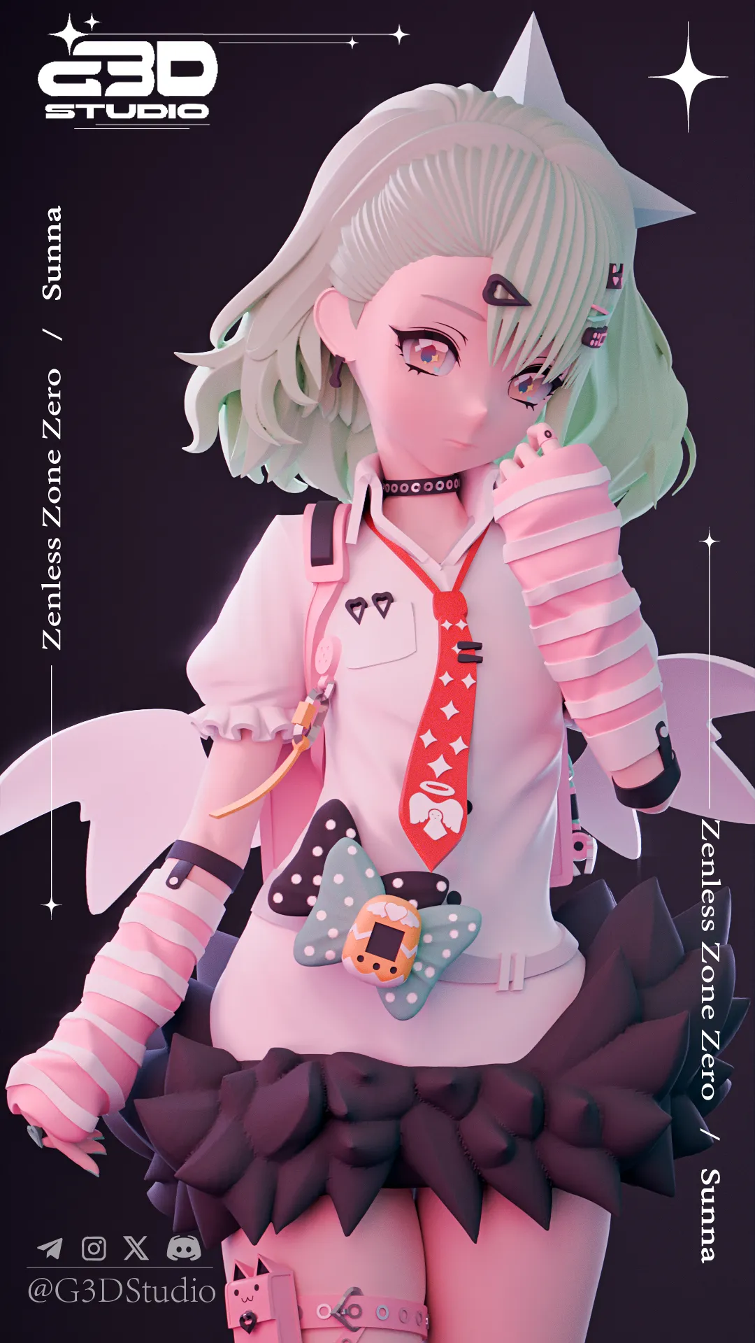 Sunna Zenless Zone Zero 3D Print Model .c4d .max .obj .3ds .fbx .stl .blend 