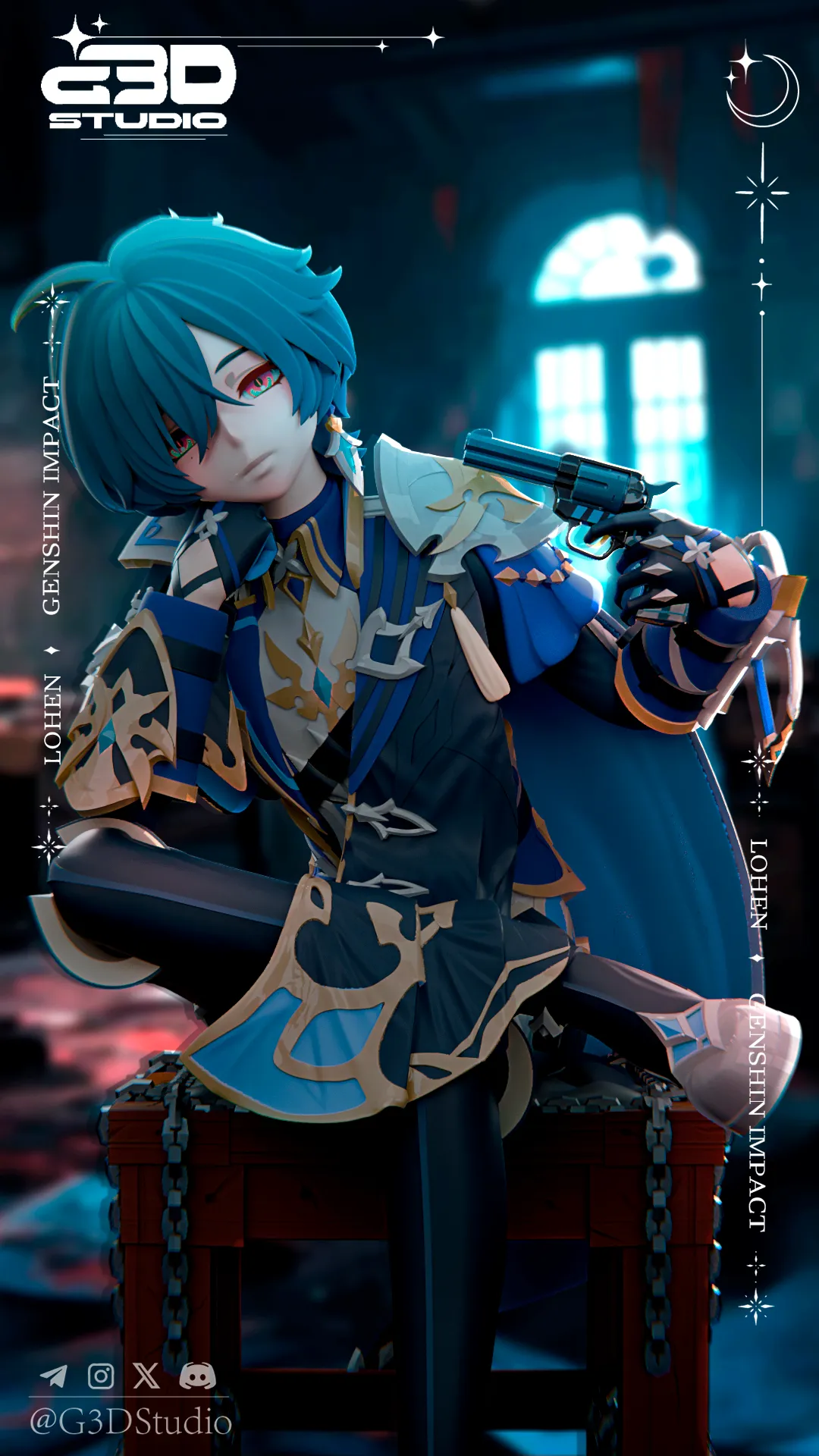 Lohen Genshin Impact 3D Print Model .c4d .max .obj .3ds .fbx .stl .blend 