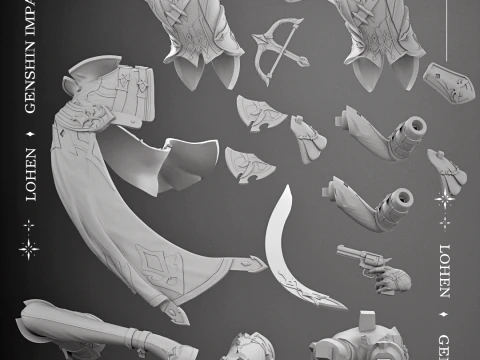Lohen Genshin Impact 3D Print Model