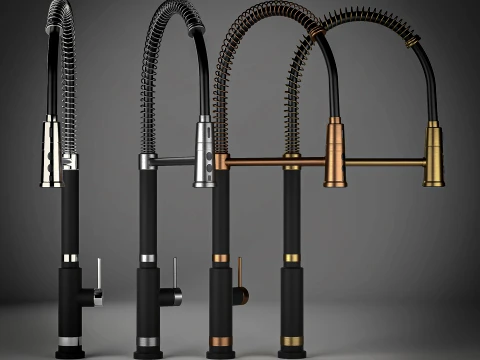 ARLUX Helix HX-01 Modern Kitchen Faucet 3ds Max V-Ray Corona 3D Model