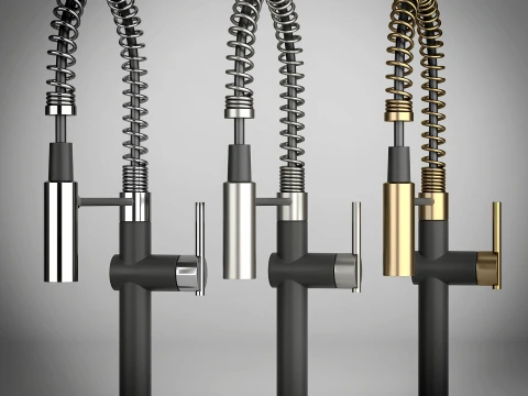 ARLUX Helix HX-02 Modern Kitchen Faucet 3ds Max V-Ray Corona 3D Model