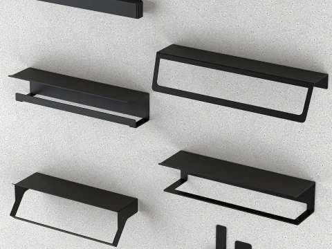 ARLUX バスルーム アクセサリー コレクション Vol01 タオル ホルダー 3Ds Max FBX OBJ STL STEP 3Dモデル
