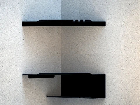ARLUX Corner Bathroom Shelf 04 2 Pieces Modern Corner Shelf 3D Model