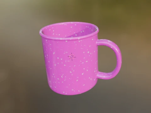 Pink mug 3D Model