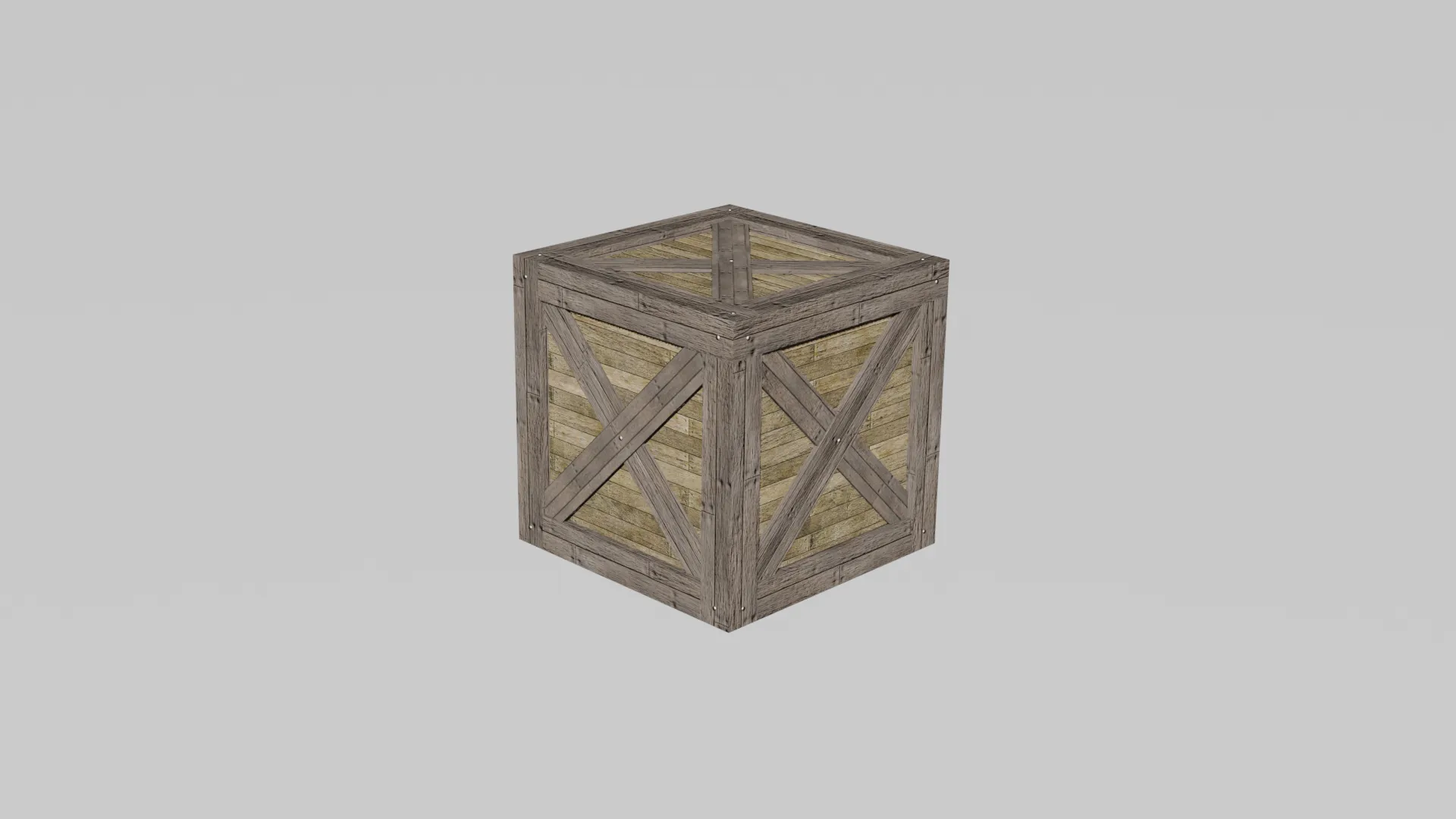 Wood Crate 3D Model .c4d .max .obj .3ds .fbx .stl .blend 