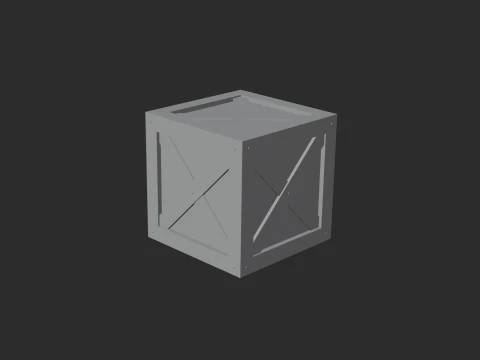 Wood Crate 3D Model