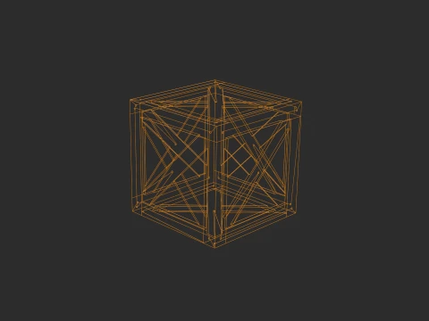 Wood Crate 3D Model