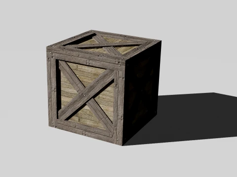 Wood Crate 3D Model
