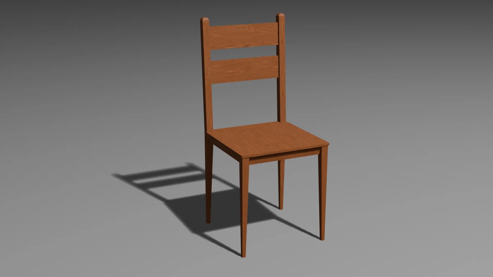 Wood Chair 3D Model .c4d .max .obj .3ds .fbx .stl .blend 