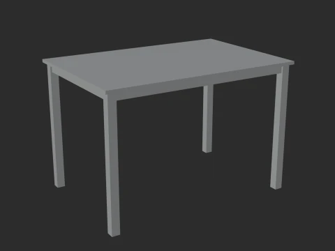 Wood table 3D Model