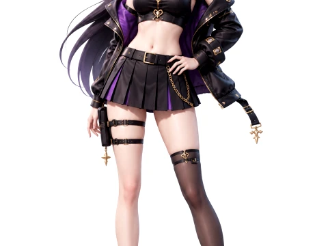 Premium Anime Kız Tam Vücut 3D Görselleştirme 3D Model