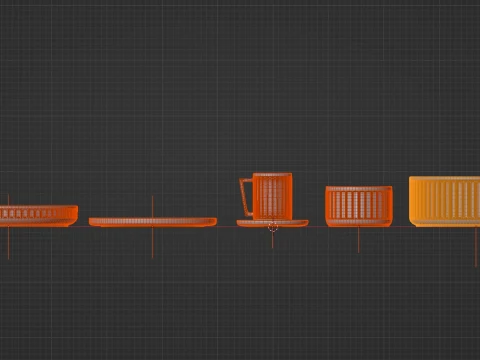 Artisan Ceramic Tableware Collection 3D Model