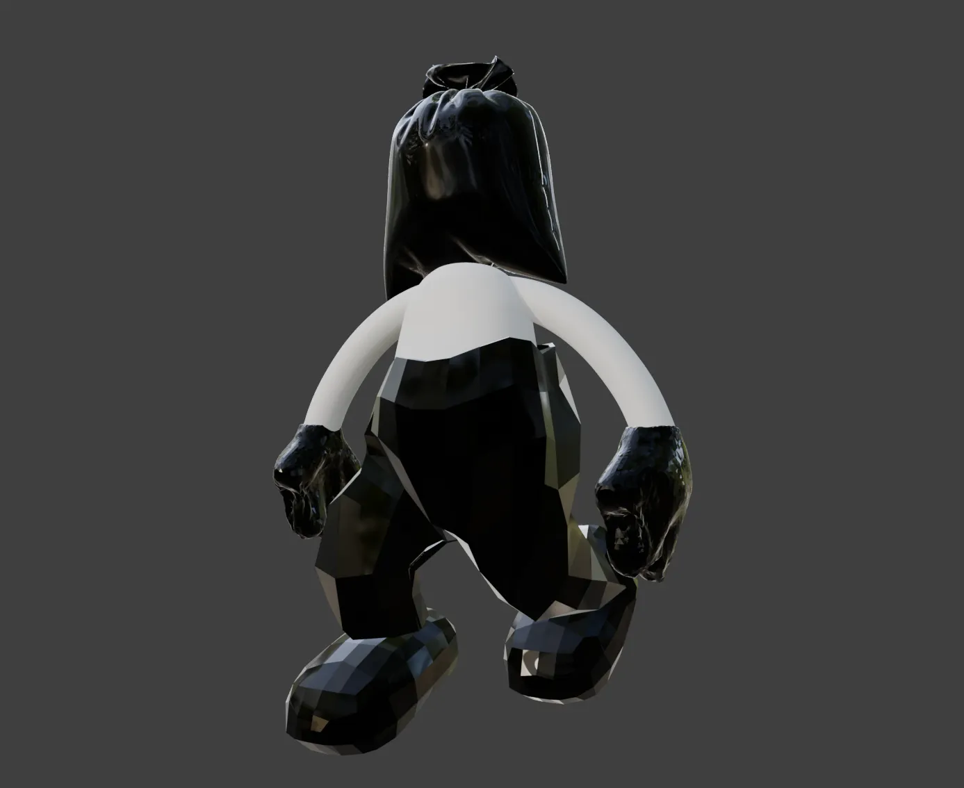 Trash-man 3D Model .c4d .max .obj .3ds .fbx .stl .blend 
