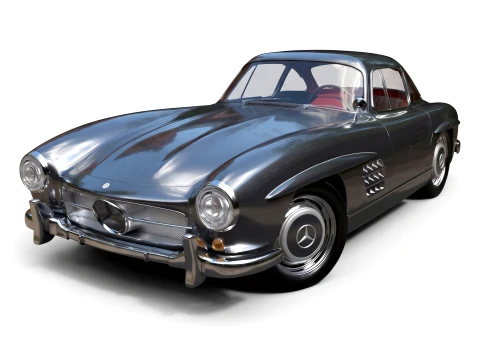 Mercedes-Benz W198 Classic Sports Car - High-Poly 3D Model