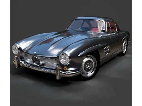 Mercedes-Benz W198 Classic Sports Car - High-Poly 3D Model