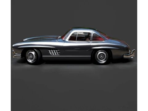 Mercedes-Benz W198 Classic Sports Car - High-Poly 3D Model