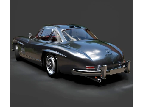 Mercedes-Benz W198 Classic Sports Car - High-Poly 3D Model