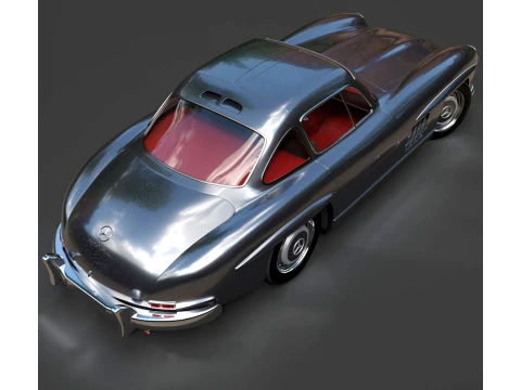 Mercedes-Benz W198 Classic Sports Car - High-Poly 3D Model