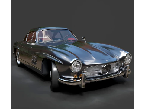 Mercedes-Benz W198 Classic Sports Car - High-Poly 3D Model
