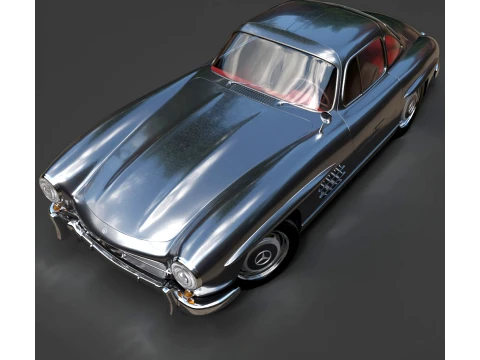 Mercedes-Benz W198 Classic Sports Car - High-Poly 3D Model