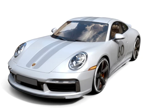 Porsche 911 Sport Classic High-Performance Sports Car - High-Poly 3D Model