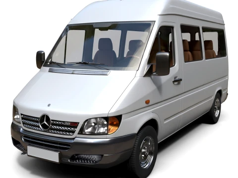 Mercedes-Benz Sprinter Classic Minibus &ndash; Detailliertes, serienreifes 3D-Asset 3D Modell