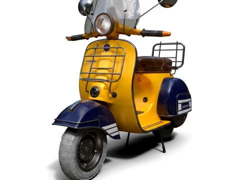 Vespa Classic Scooter - Detailed Production-Ready 3D Asset 3D Model