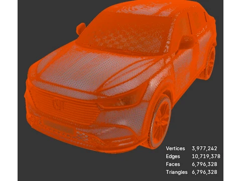 Honda HR-V Crossover SUV - High-Poly 3D Model