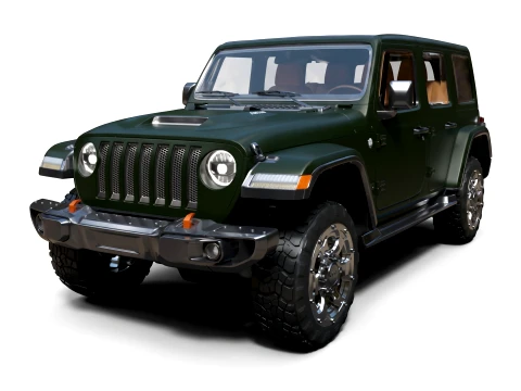 Jeep Wrangler Off-Road SUV - High-Poly 3D Model