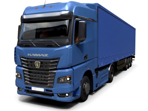 Camion utilitaire lourd KAMAZ - Actif 3D d&eacute;taill&eacute; pr&ecirc;t pour la production Modèle 3D
