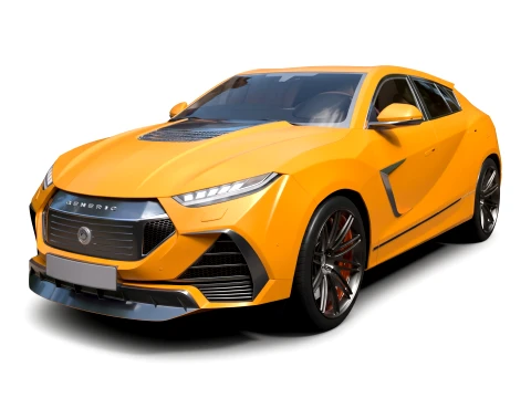 Generic Sport SUV Coupe - High-Poly 3D Model