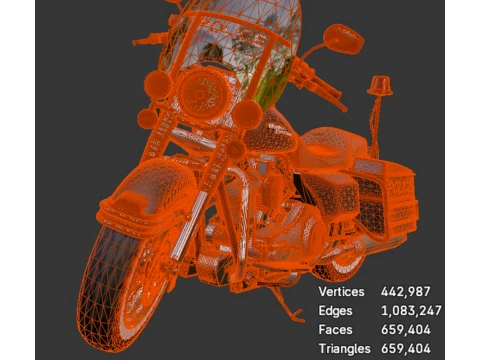 Harley-Davidson Police - Detailed Production-Ready 3D Asset 3D Model