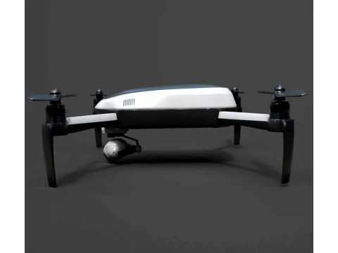 Animated Drone with Camera - High-Poly 3D Model