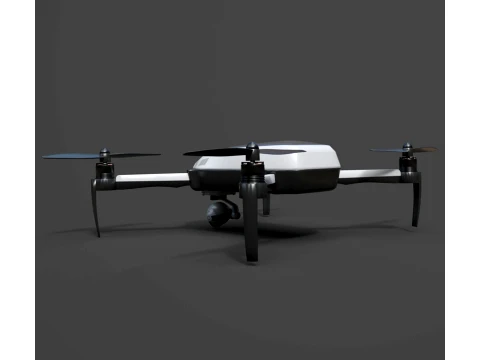 Animated Drone with Camera - High-Poly 3D Model