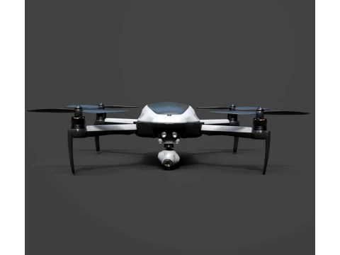 Animated Drone with Camera - High-Poly 3D Model