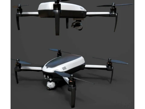 Animated Drone with Camera - High-Poly 3D Model