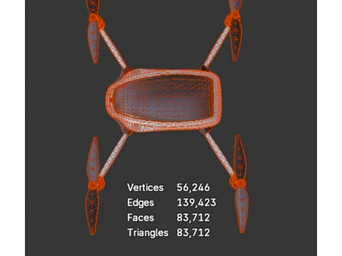 Animated Drone with Camera - High-Poly 3D Model