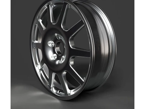 Automotive Compact Spare Wheel Rim - High-Poly 3D Model