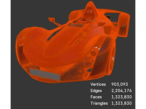 BAC Mono - High-Poly 3D Model