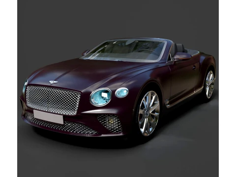 Bentley Continental GT Convertible - High-Poly 3D Model