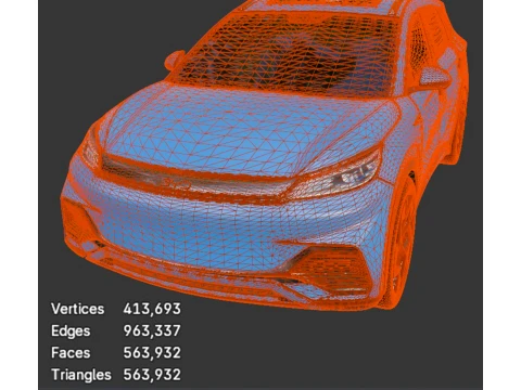 BYD Atto 3 Electric SUV - High-Poly 3D Model
