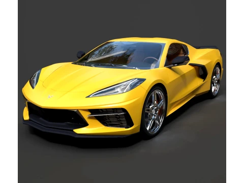 Chevrolet Corvette C8 Sports Car - High-Poly 3D Model