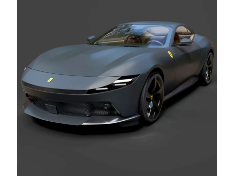 Sport Cars - Ferrari Amalfi - High-Poly 3D Model