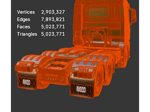 SUV - Iveco X-Way 480 Hi-Traction - High-Poly 3D Model