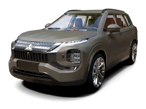 SUV - Mitsubishi Outlander - High-Poly 3D Model