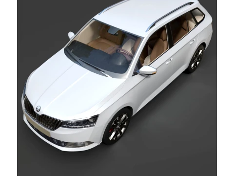 Wagon - Skoda Fabia Combi - High-Poly 3D Model
