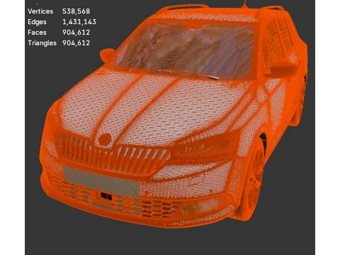 Wagon - Skoda Fabia Combi - High-Poly 3D Model